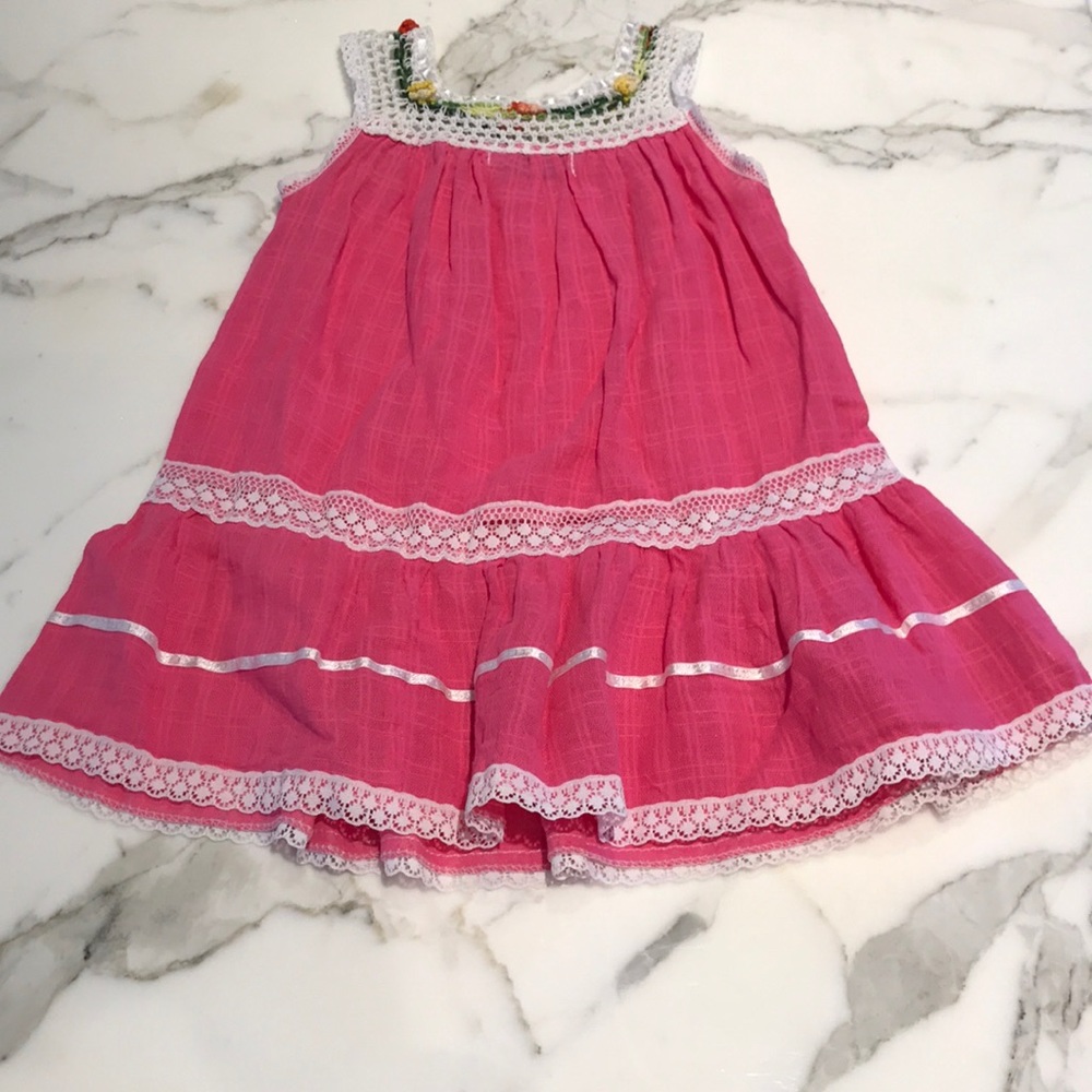 Little Cotton Dress Ibizi Pink Toddler Size 3 NEW